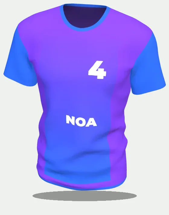 Maillot de foot personnalisable Dégradé · Violet & bleu