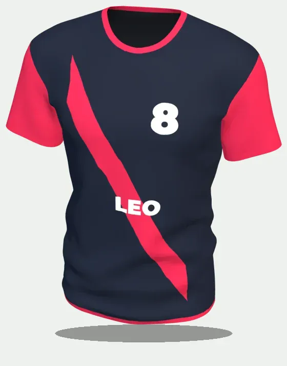 Maillot de foot personnalisable Diagonale · Noir & rouge